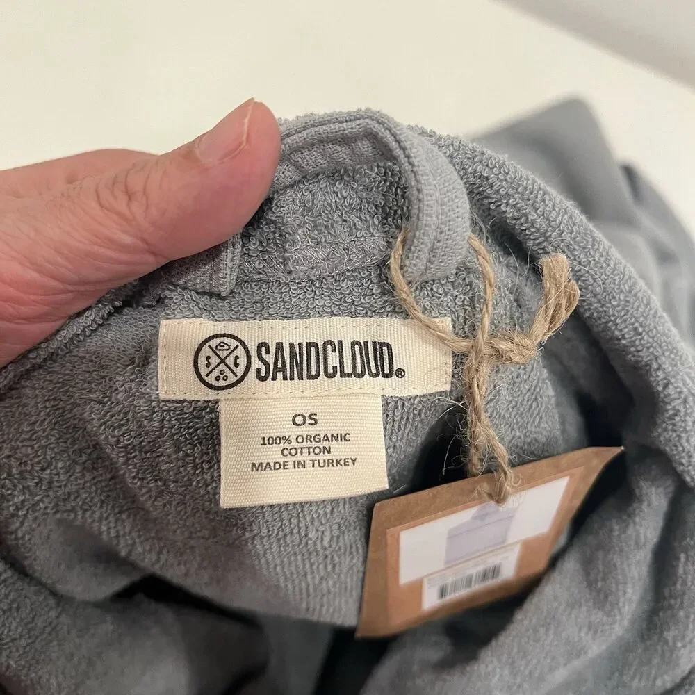 Sand Cloud Border Classic Stripe Hooded Poncho - 2026 - Grey - Picture 6 of 9